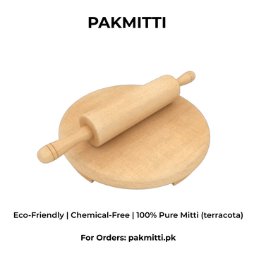 Wooden Rolling Pin With Board