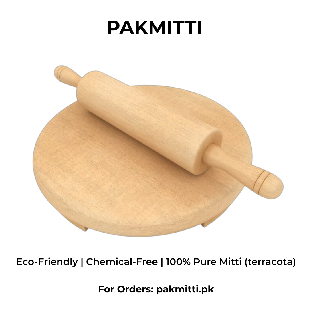Wooden Rolling Pin With Board
