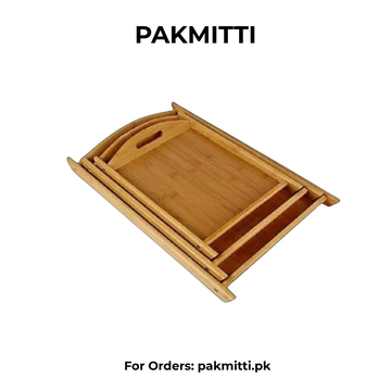Wood Tray Set