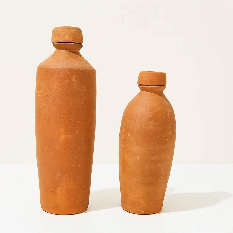 Handmade Clay Water Bottle