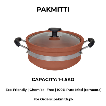 Non-Glazed Clay Karahi wok