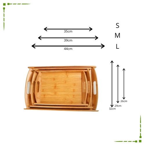 Wood Tray Set