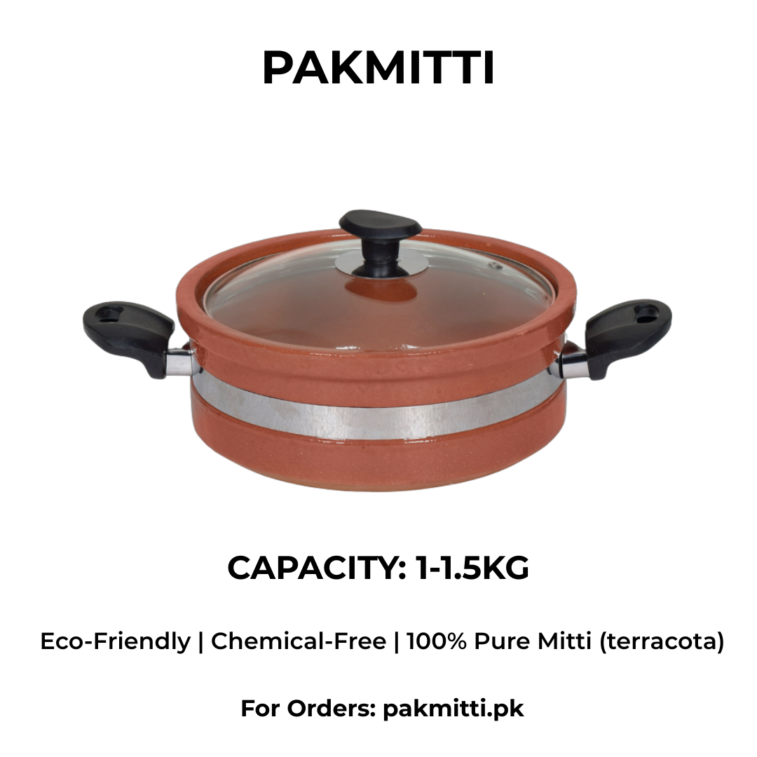 Flat Glazed Clay Karahi