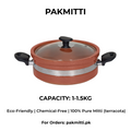 Flat Glazed Clay Karahi