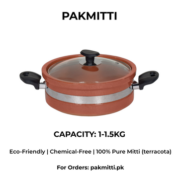 Flat Glazed Clay Karahi