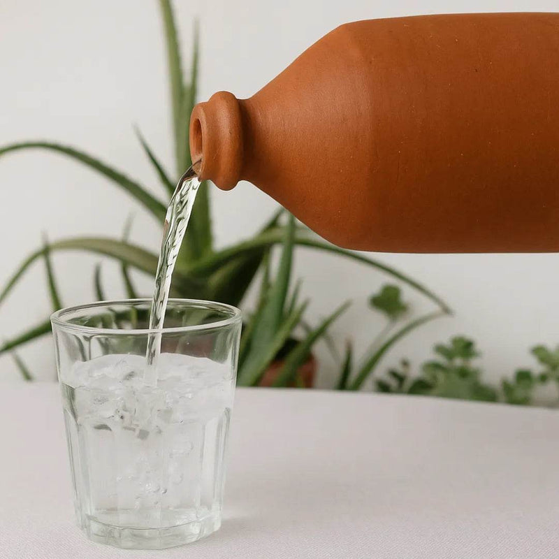 Handmade Clay Water Bottle