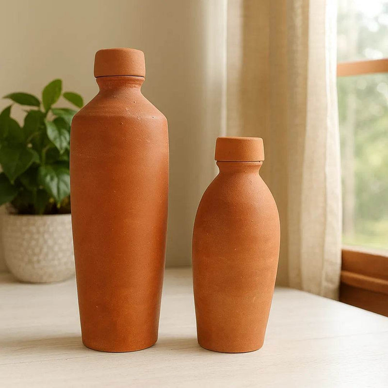 Handmade Clay Water Bottle