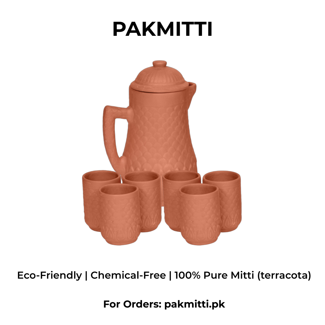 clay jug and glass