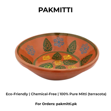 Printed Glazed Clay Deep Plates