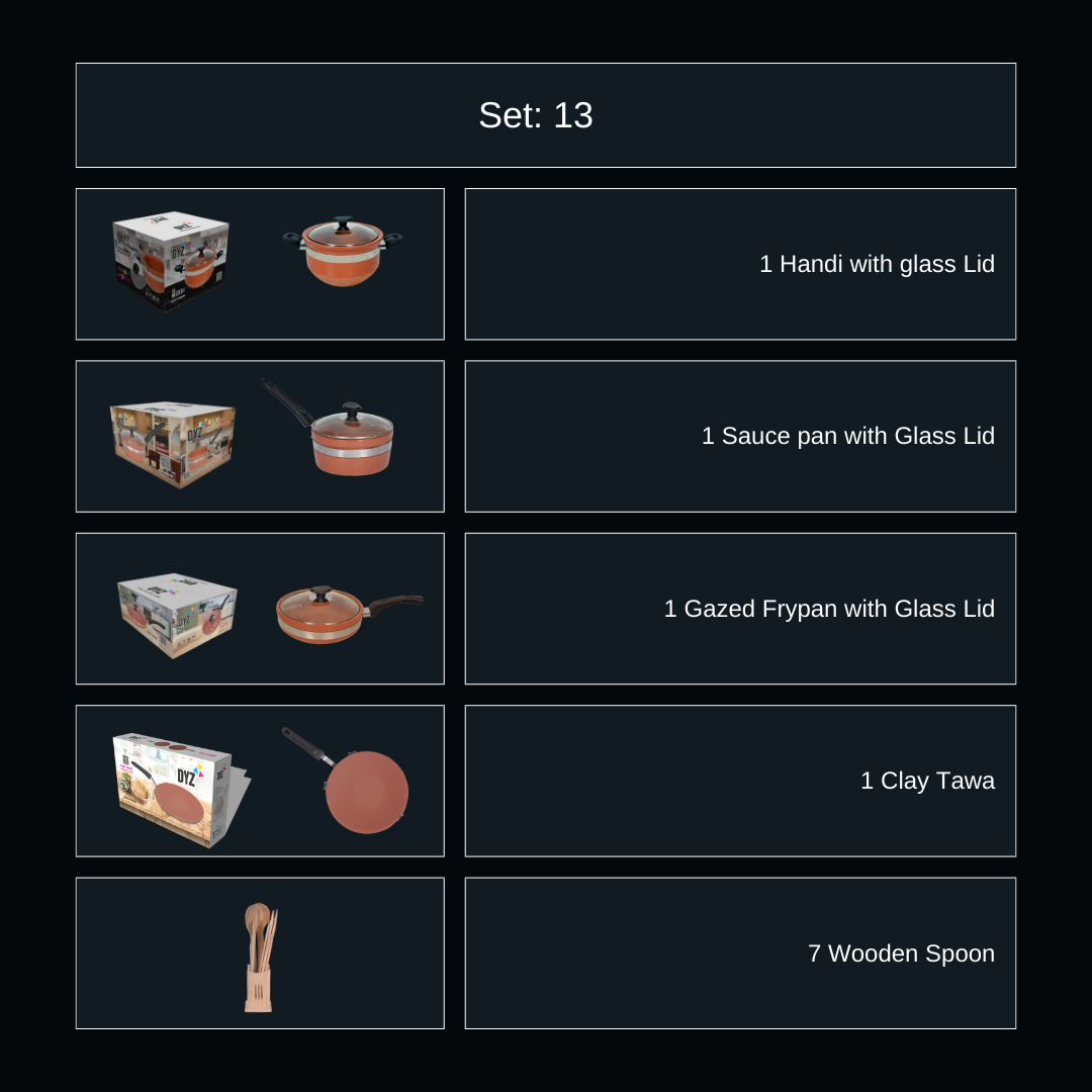 Bronze Clay Cooking Set